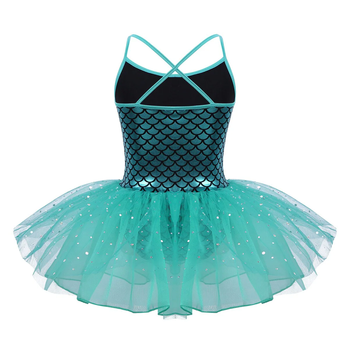 Little Girls Glitter Mermaid Tutu Dress - 4 Colours