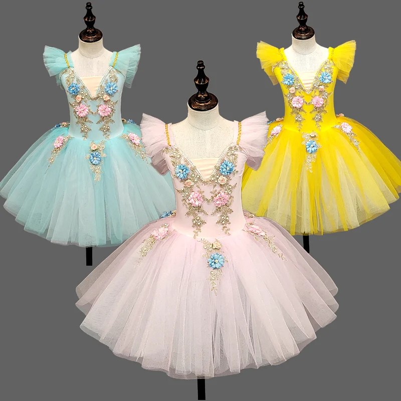 Girls Ballet Dress - Princess style with tulle skirt