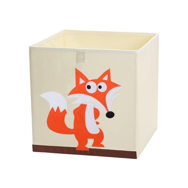 Liddy - Neutral Storage Toy Box for Kids - Folding Animal Toy Storage Cube