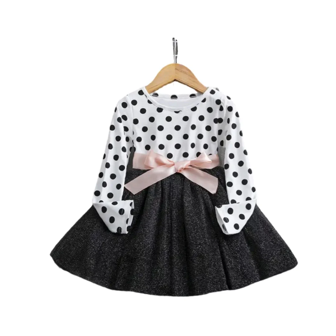 Kids Princess Dress Polka Dots | Long Sleeve Dress Tulle Girls - Dot Long Sleeve