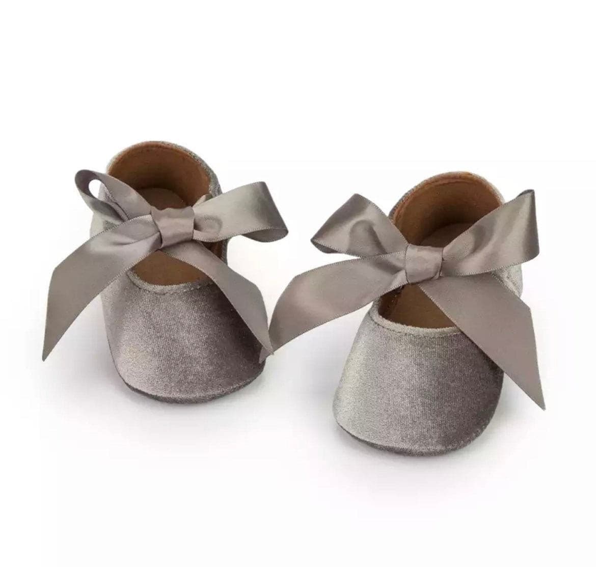 Zina - Baby Girl Princess Velvet Bowknot Shoes