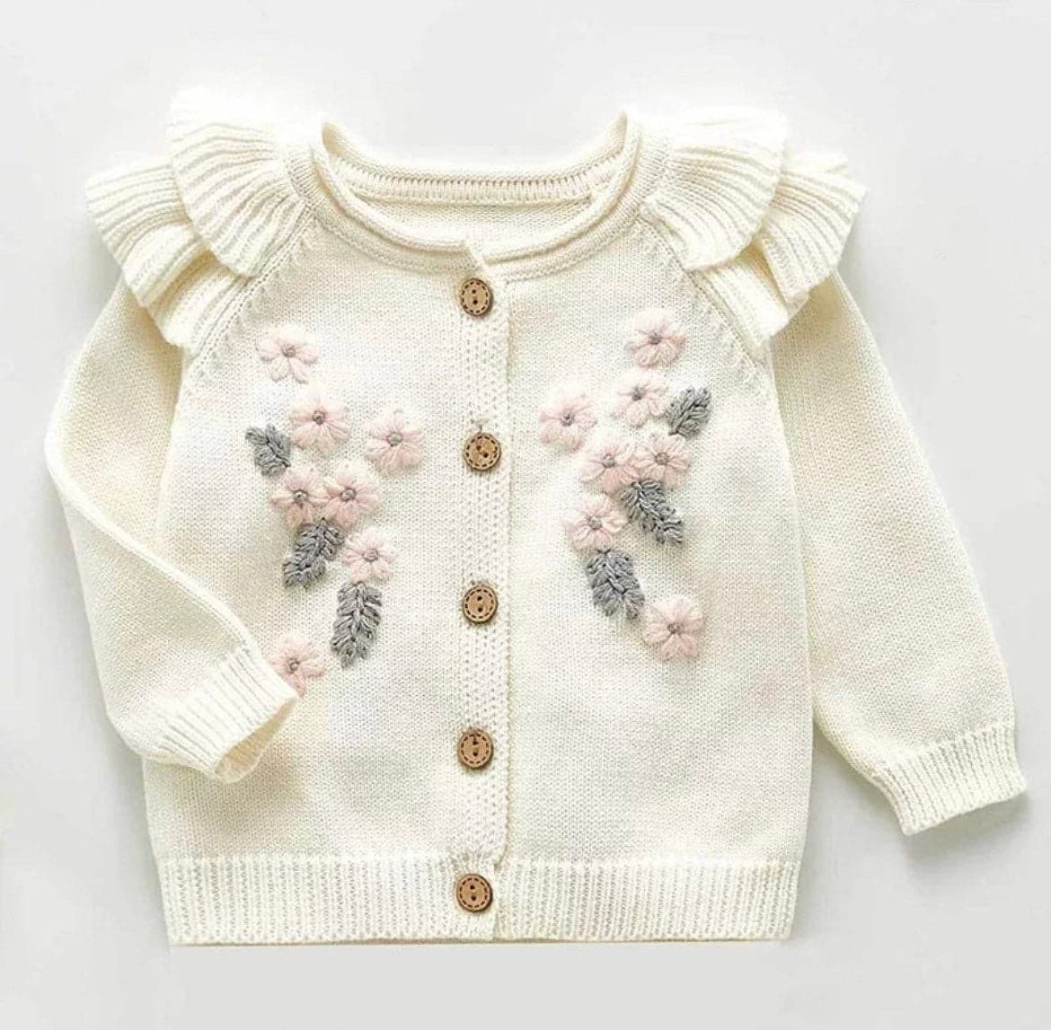 Emmaline Baby Girls Embroidered Cardigan Romper