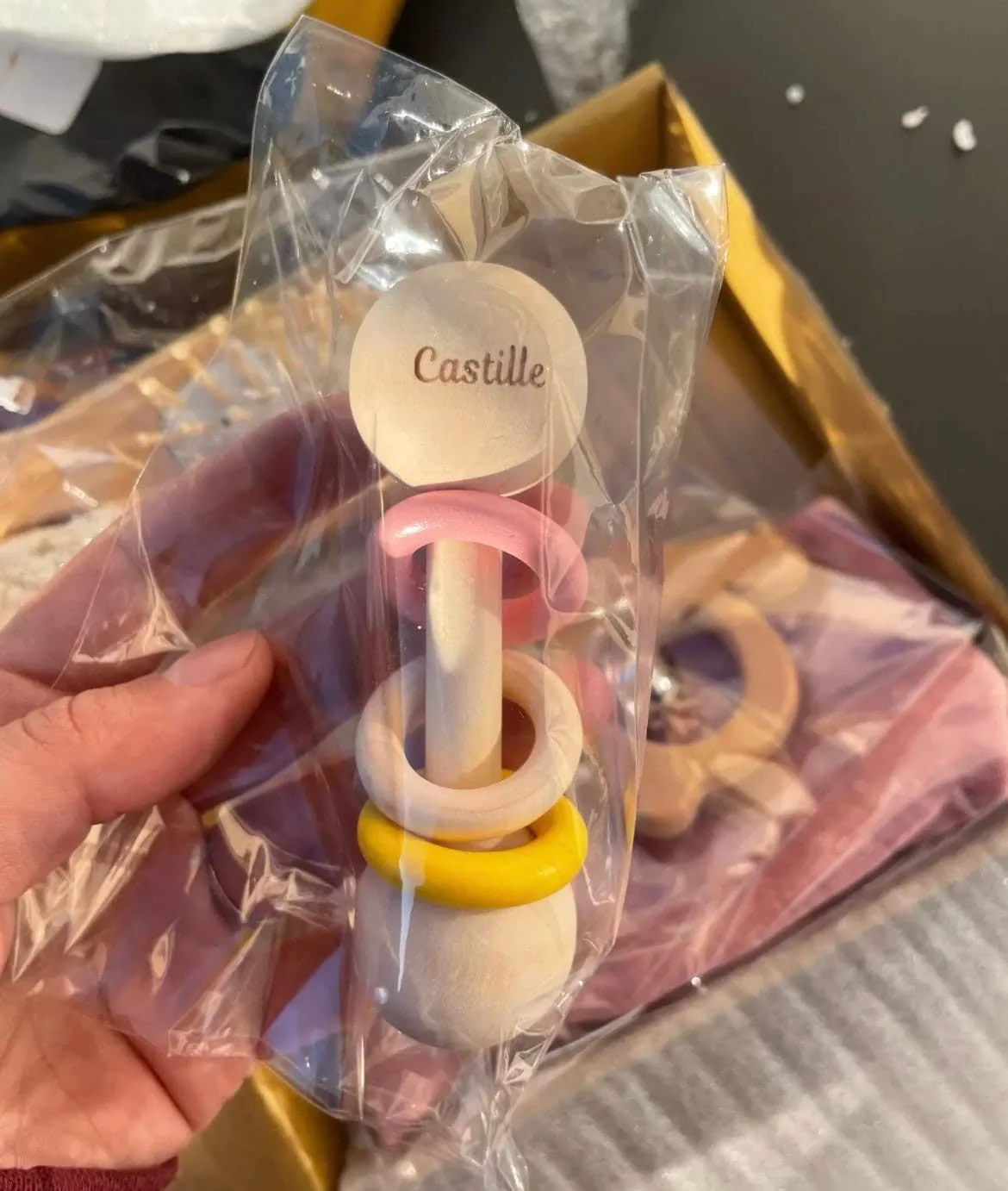 Newborn Baby Hamper | Personalised Baby gift | Personalised Newborn Girl Gift Set 6 pce | Personalised New Baby Gift Box, Baby Gift