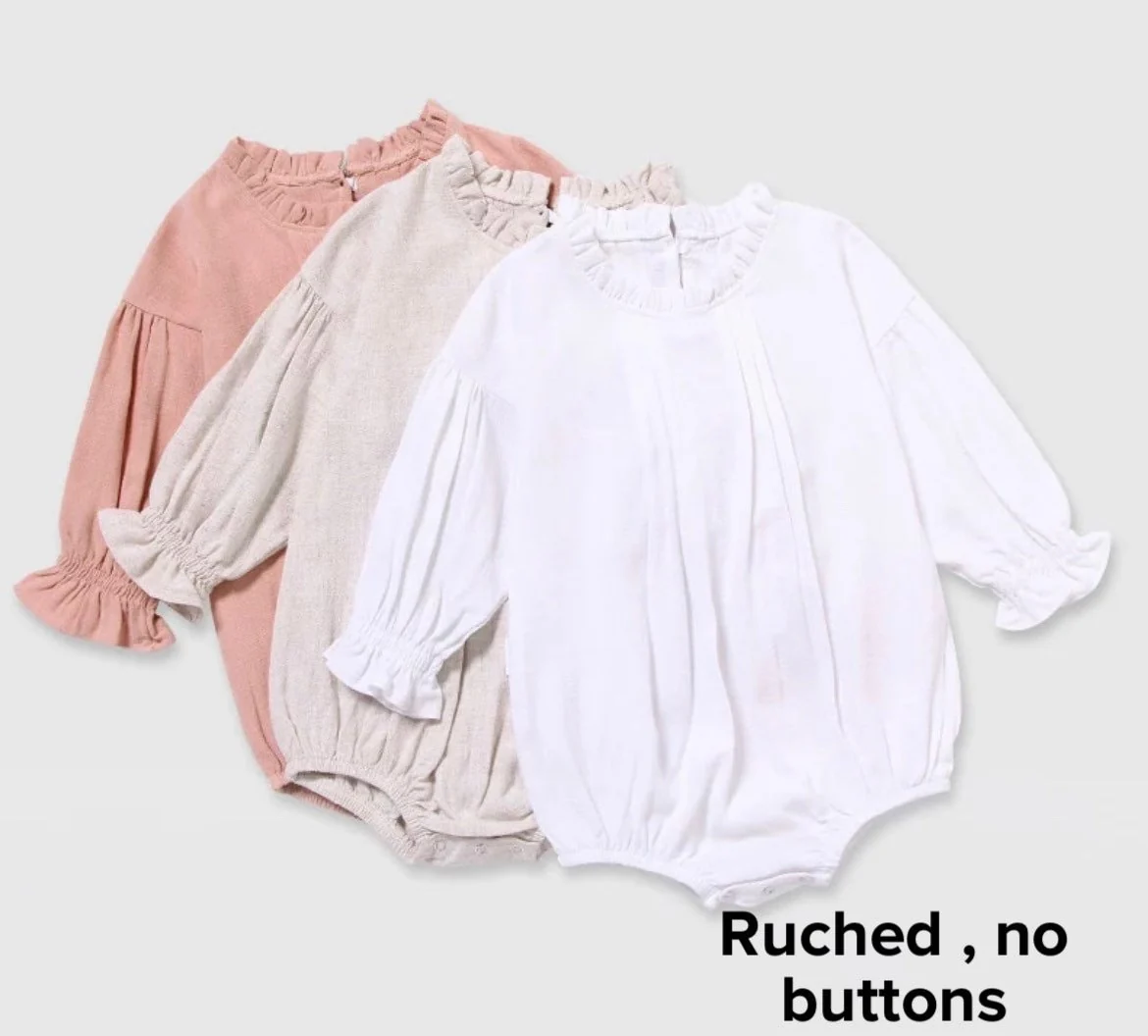 Boho  Baby Girls Linen Romper