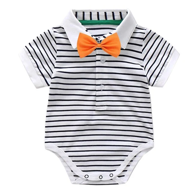 Newborn Boys Bodysuit with Bow Tie , Newborn Boys Shirt with Bowtie