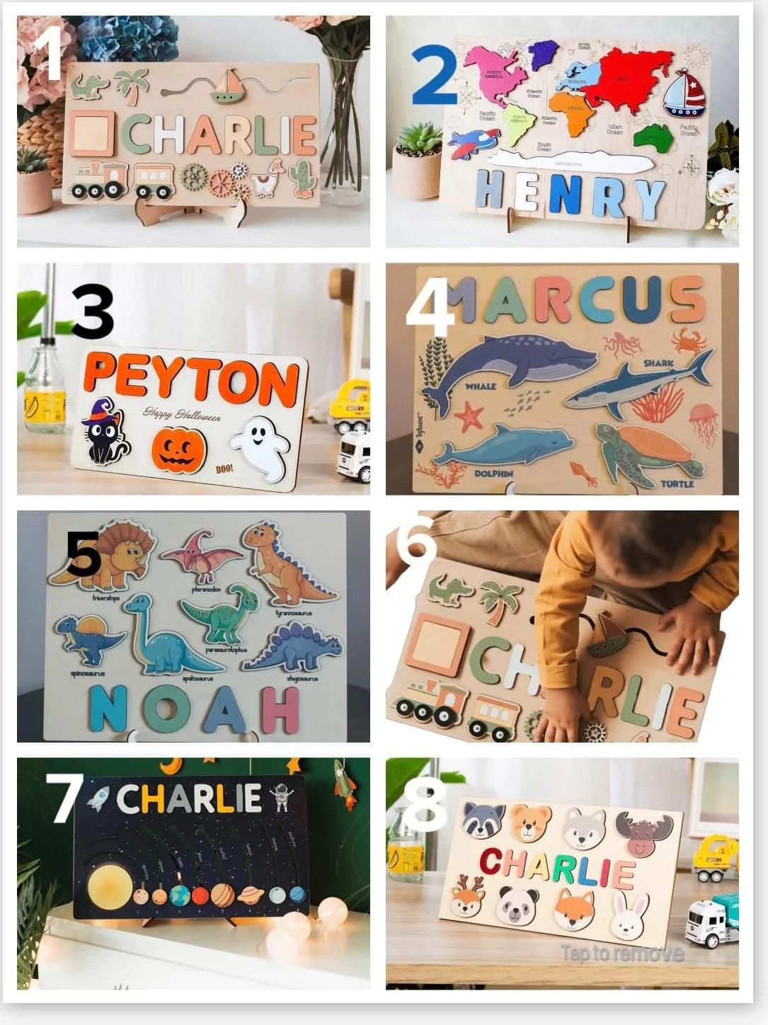 Wooden Name Puzzle - Personalized Name Puzzle Toy Gift