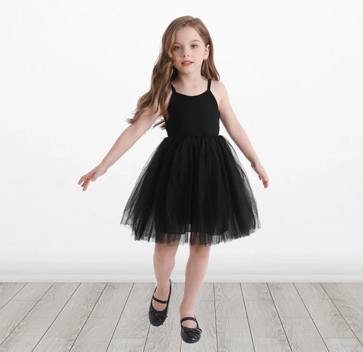 Mila- Black Singlet Dress with Tulle Tutu