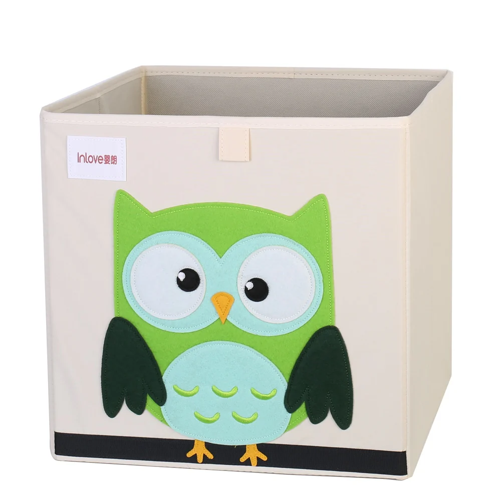 Liddy - Neutral Storage Toy Box for Kids - Folding Animal Toy Storage Cube