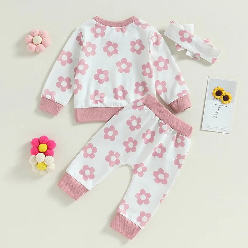 Baby Girl Clothes Set - Flower Power Tracksuit