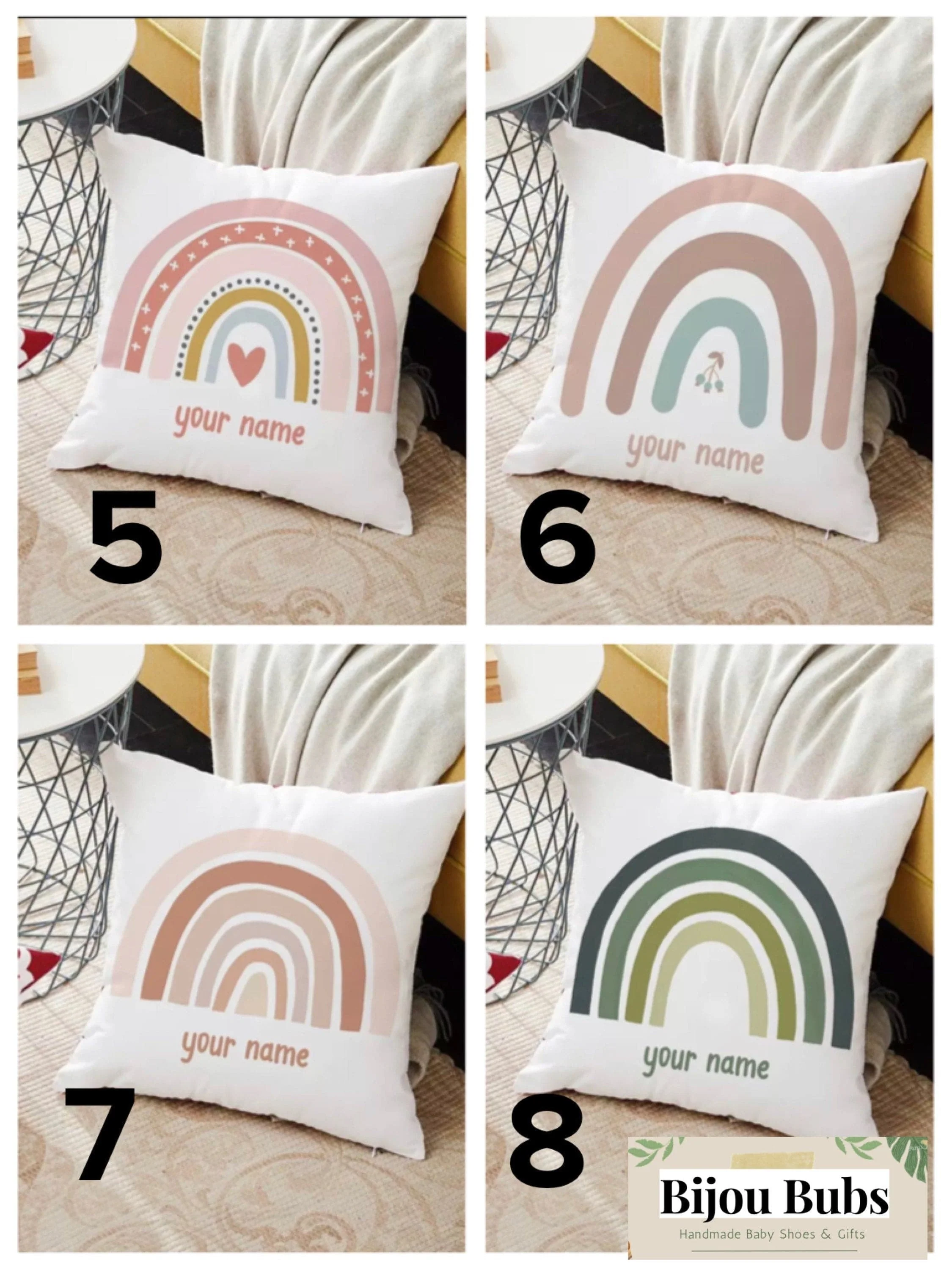 Personalised Rainbow Name Pillow