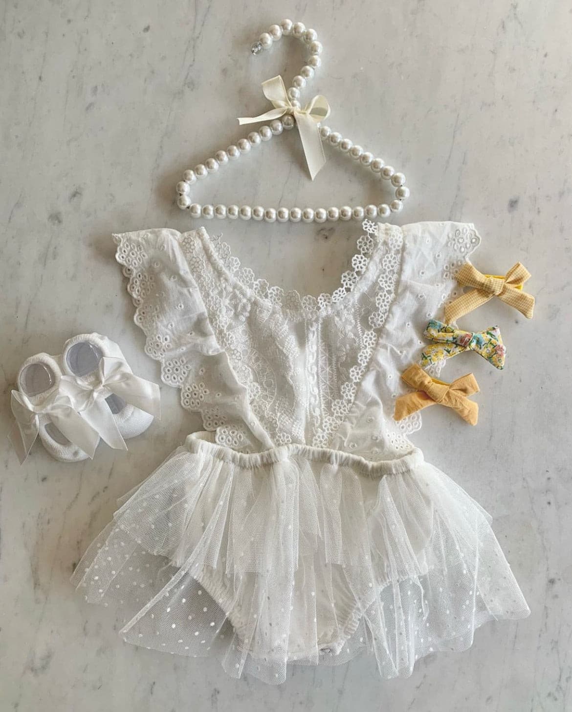 Tallulah - White Embroidered Lace Romper