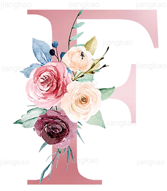 Personalised Pillow Cases Custom Initial Flower with Name Cushion Cover