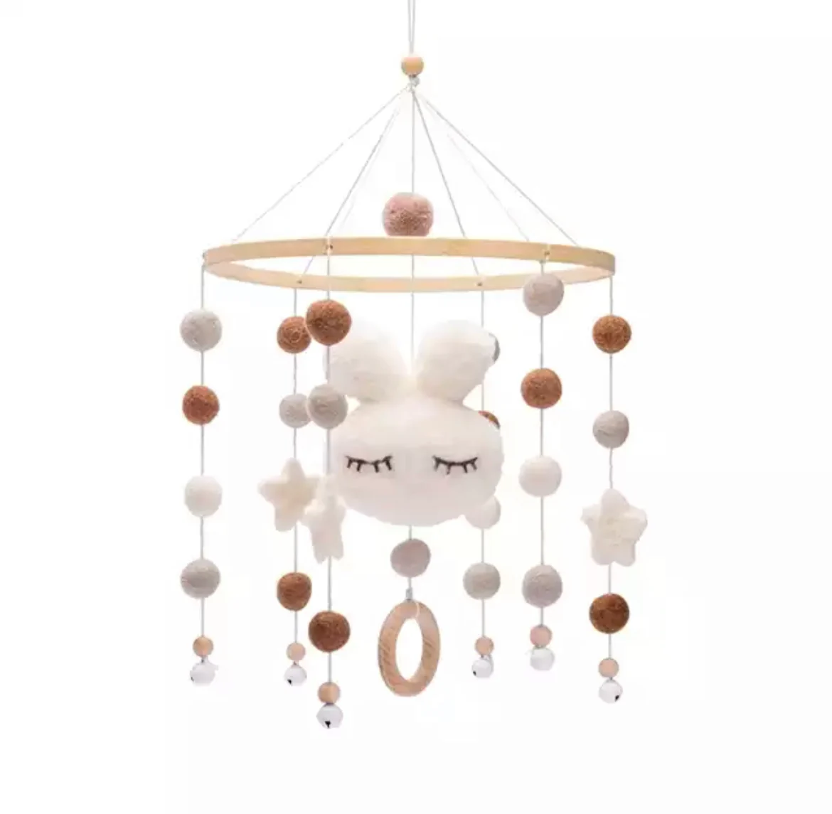 Felt Moon and Cloud Baby Mobile