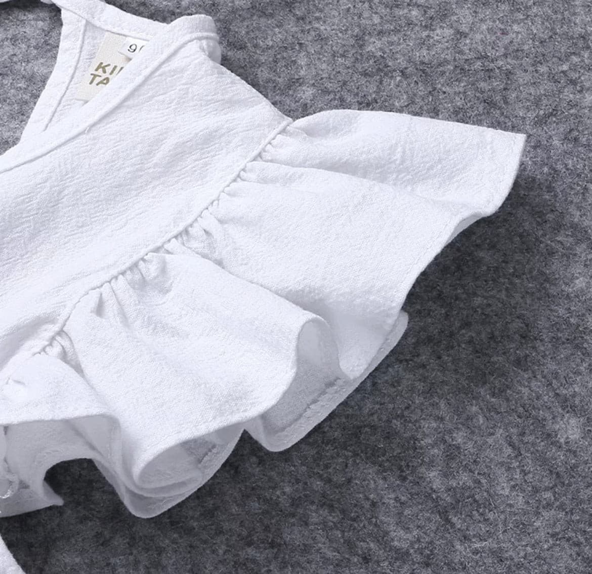 Rosie Ruffle Dress  - White