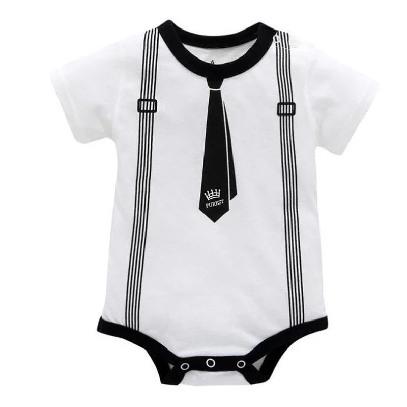 Mini Suit - Baby Suit & Tie Pure Cotton Onesie