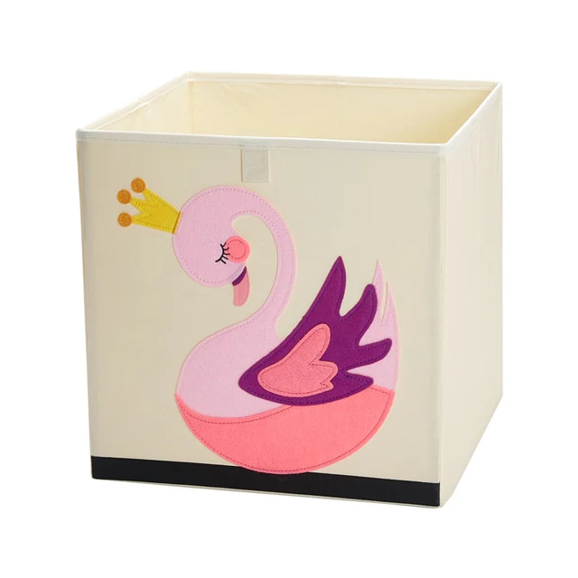 Liddy - Neutral Storage Toy Box for Kids - Folding Animal Toy Storage Cube