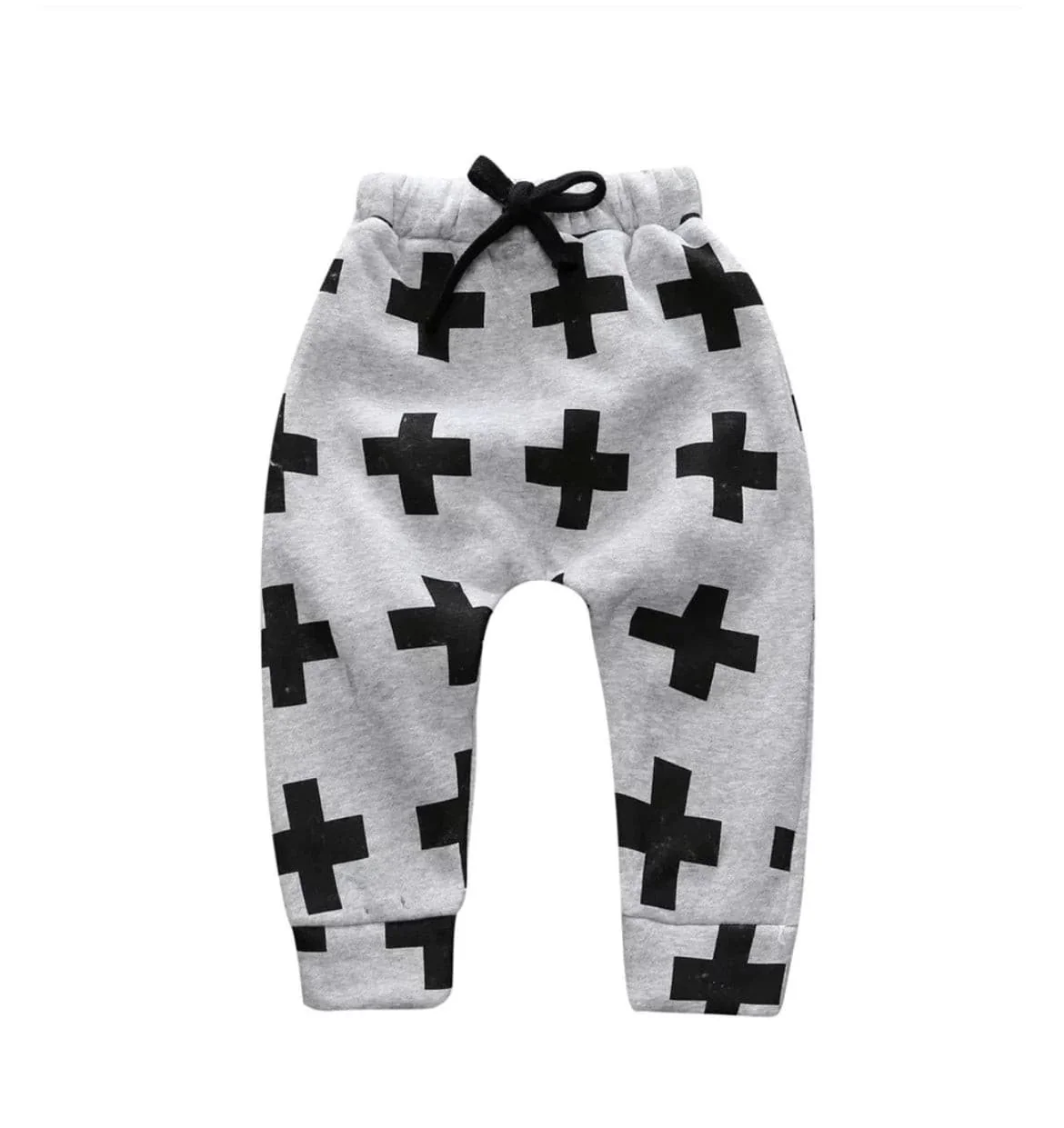 Baby Cross Harem Pants - Grey