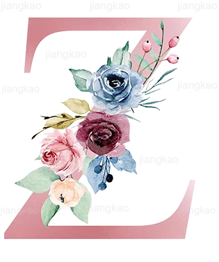 Personalised Pillow Cases Custom Initial Flower with Name Cushion Cover