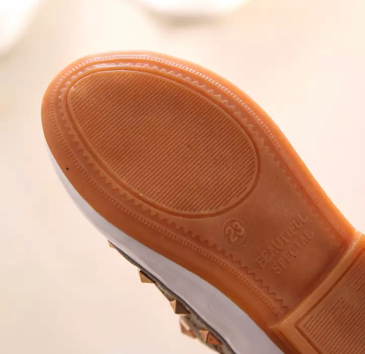 Valerie -Rockstar Stud Patent Leather Girl Shoes - Red