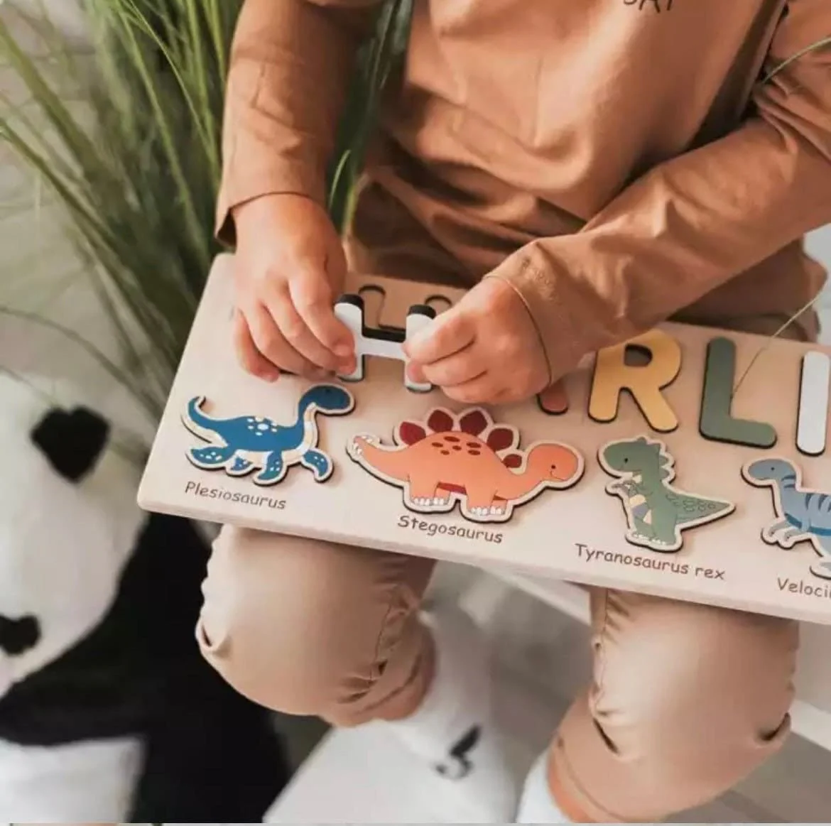 Wooden Name Puzzle Toy  - personalised Montessori gift