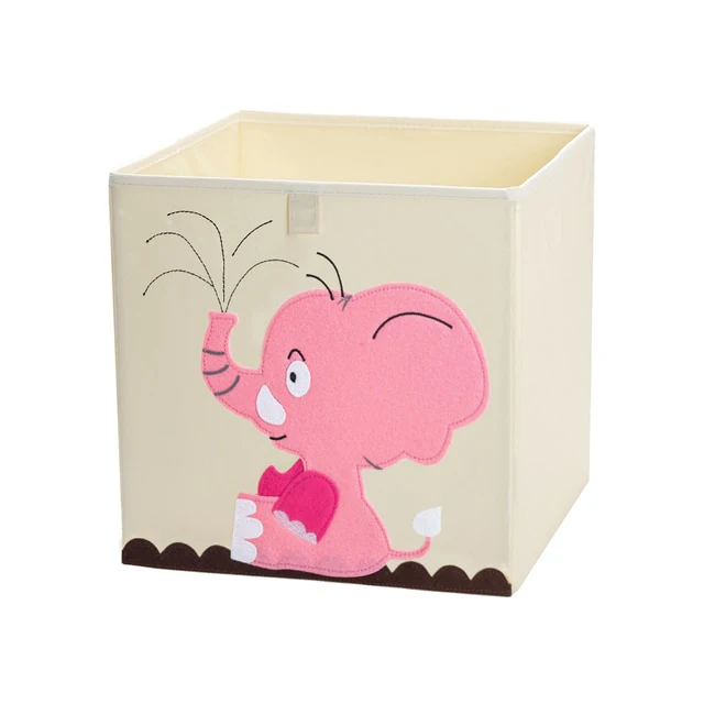 Liddy - Neutral Storage Toy Box for Kids - Folding Animal Toy Storage Cube