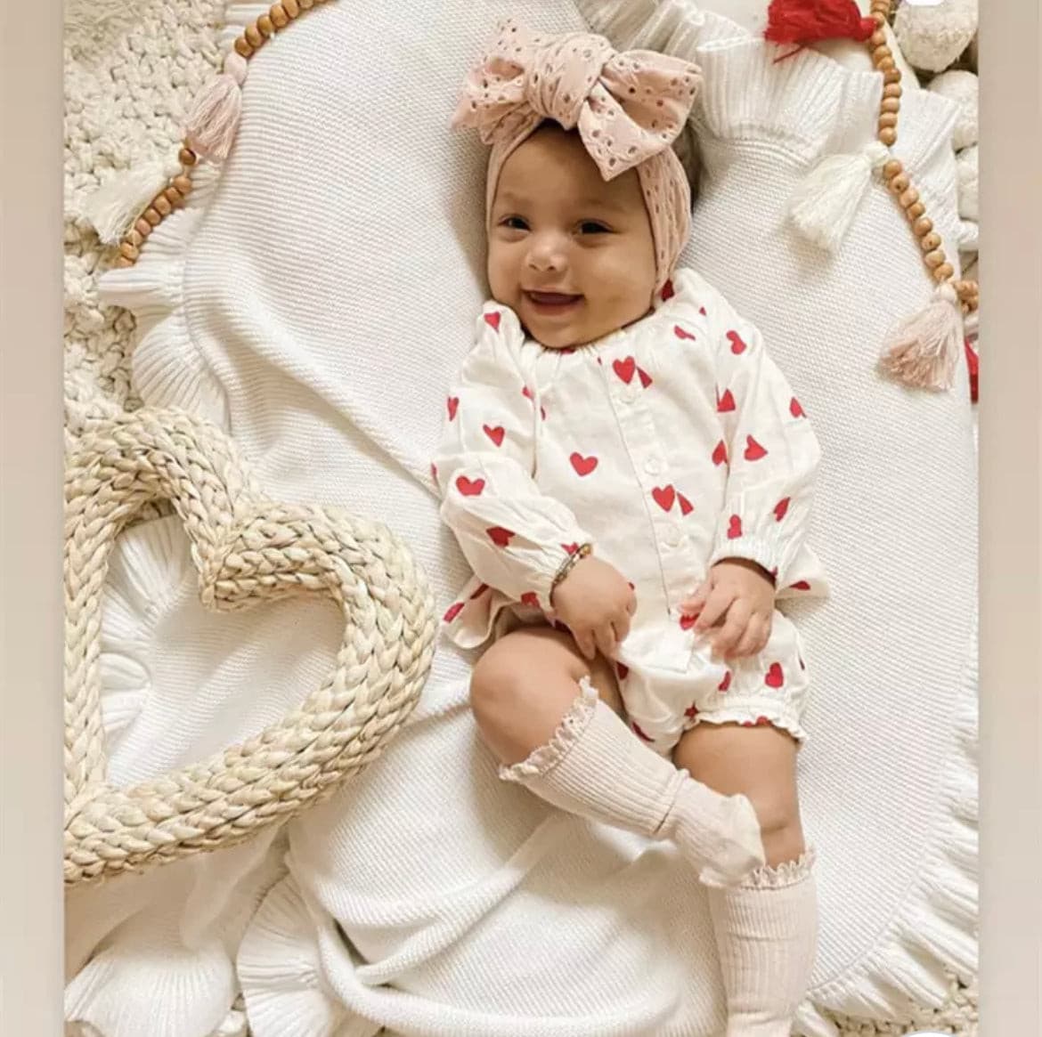 Baby Top Knot Double Bow Headband �?Red