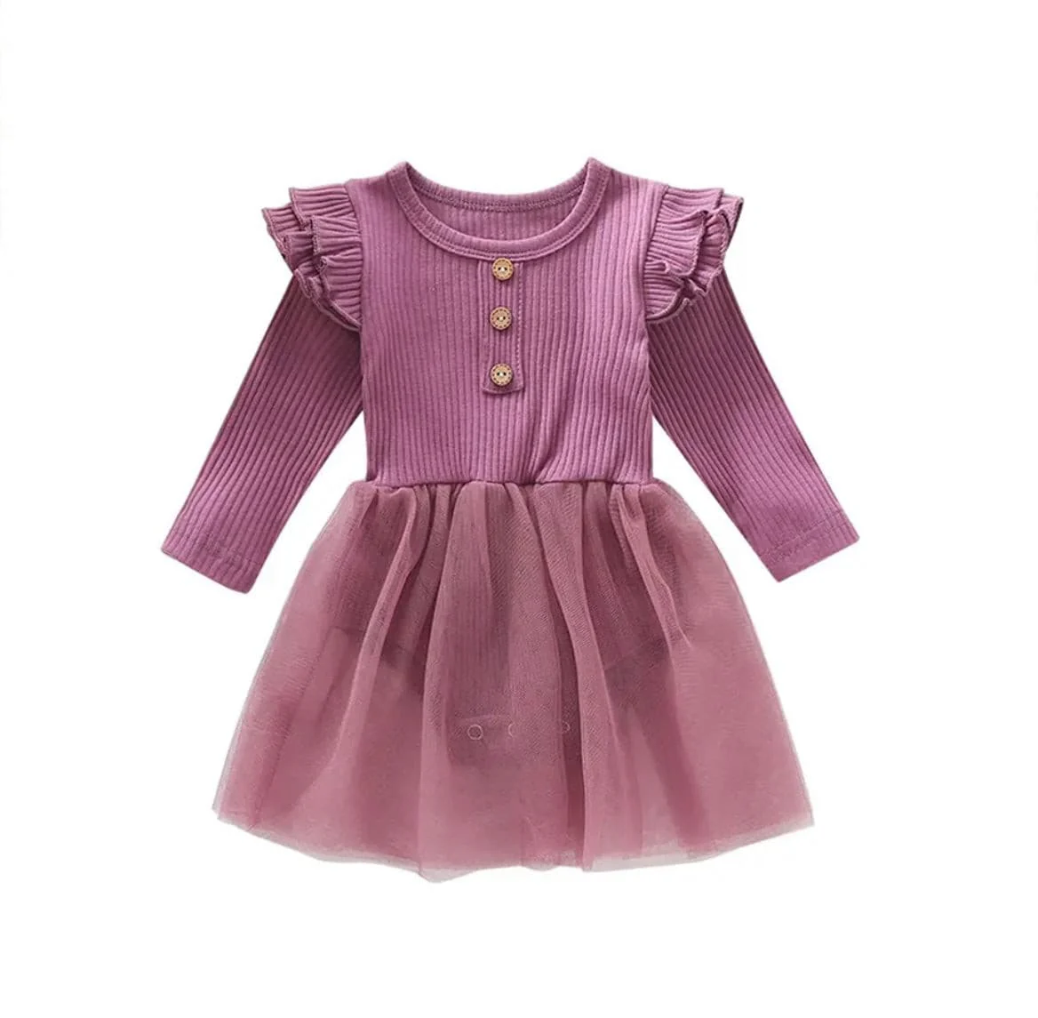Flutter Sleeve Tutu Dress