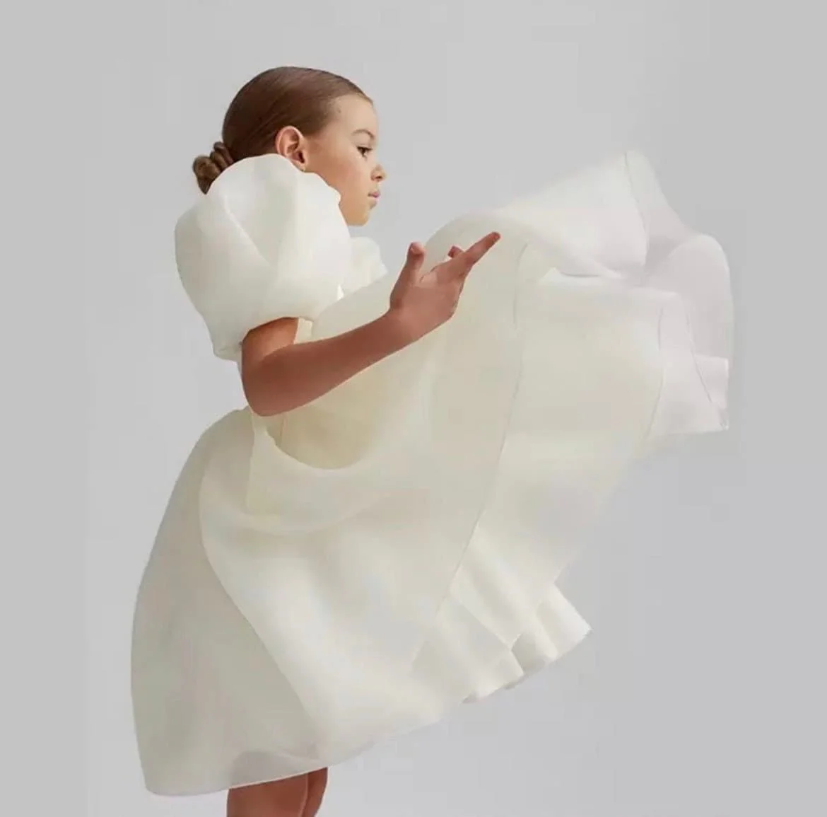 Girls Puff Sleeve Princess Dress