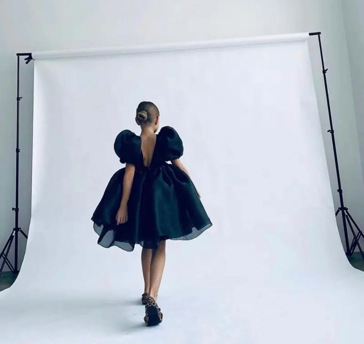 Girls Princess Dress with Puff Sleeves Dress, 1T -10Y