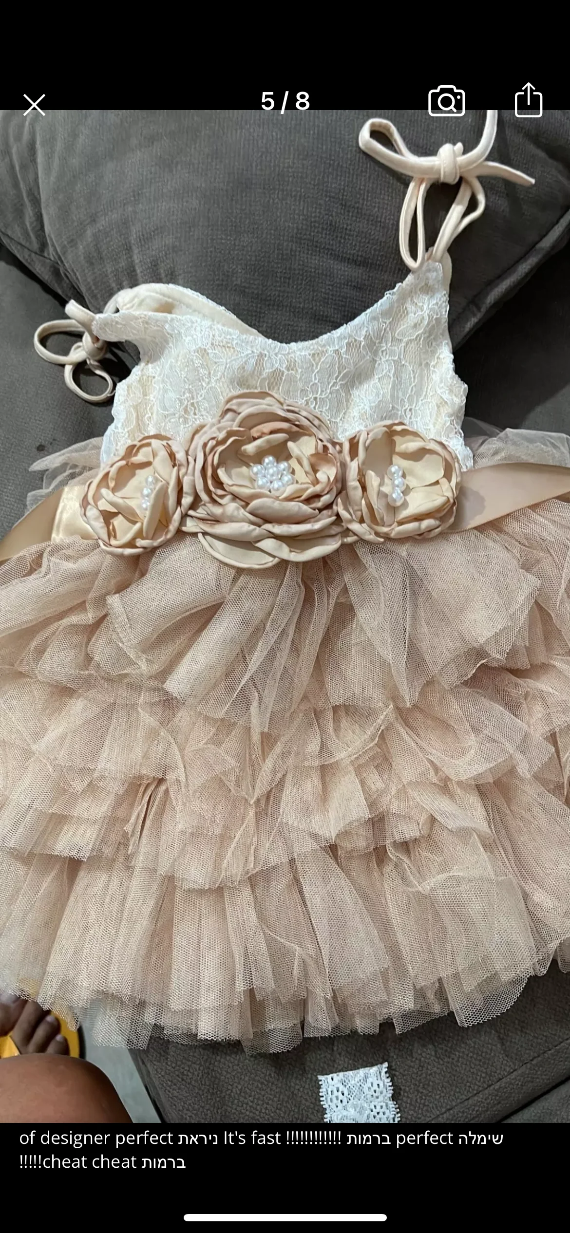 Delilah - Princess Lace & Tulle Dress with Floral Sash + Headband  - Dusty Rose