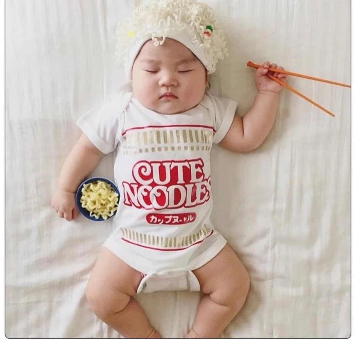 Cute Noodles Baby Romper, Cute Baby Romper, Gender Neutral Baby Romper , Unisex Romper, Baby boy Romper , Baby girl Romper , Funny Romper