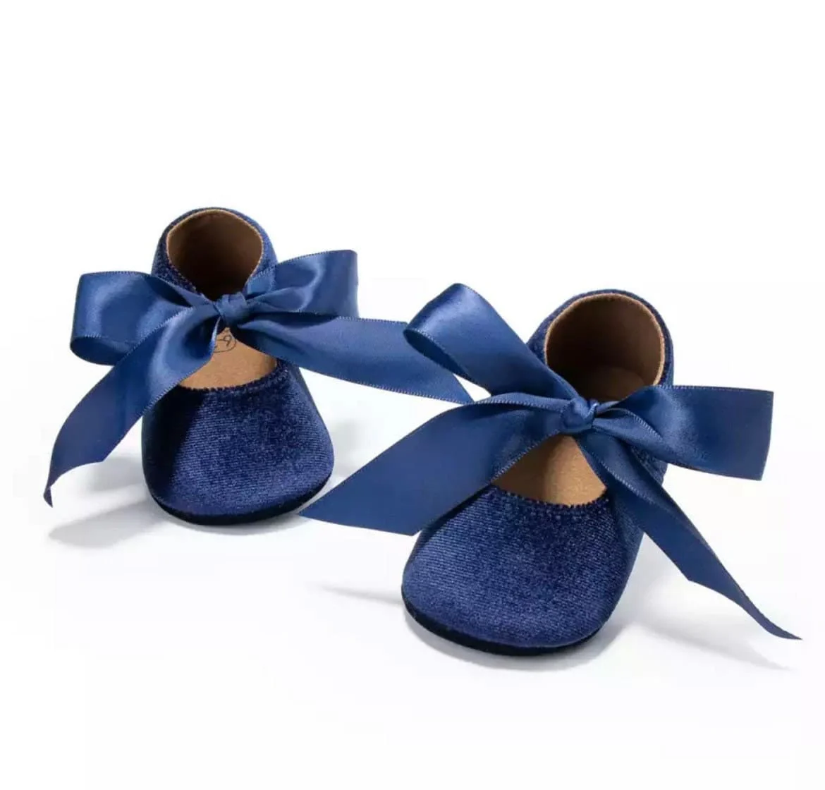 Zina - Baby Girl Princess Velvet Bowknot Shoes