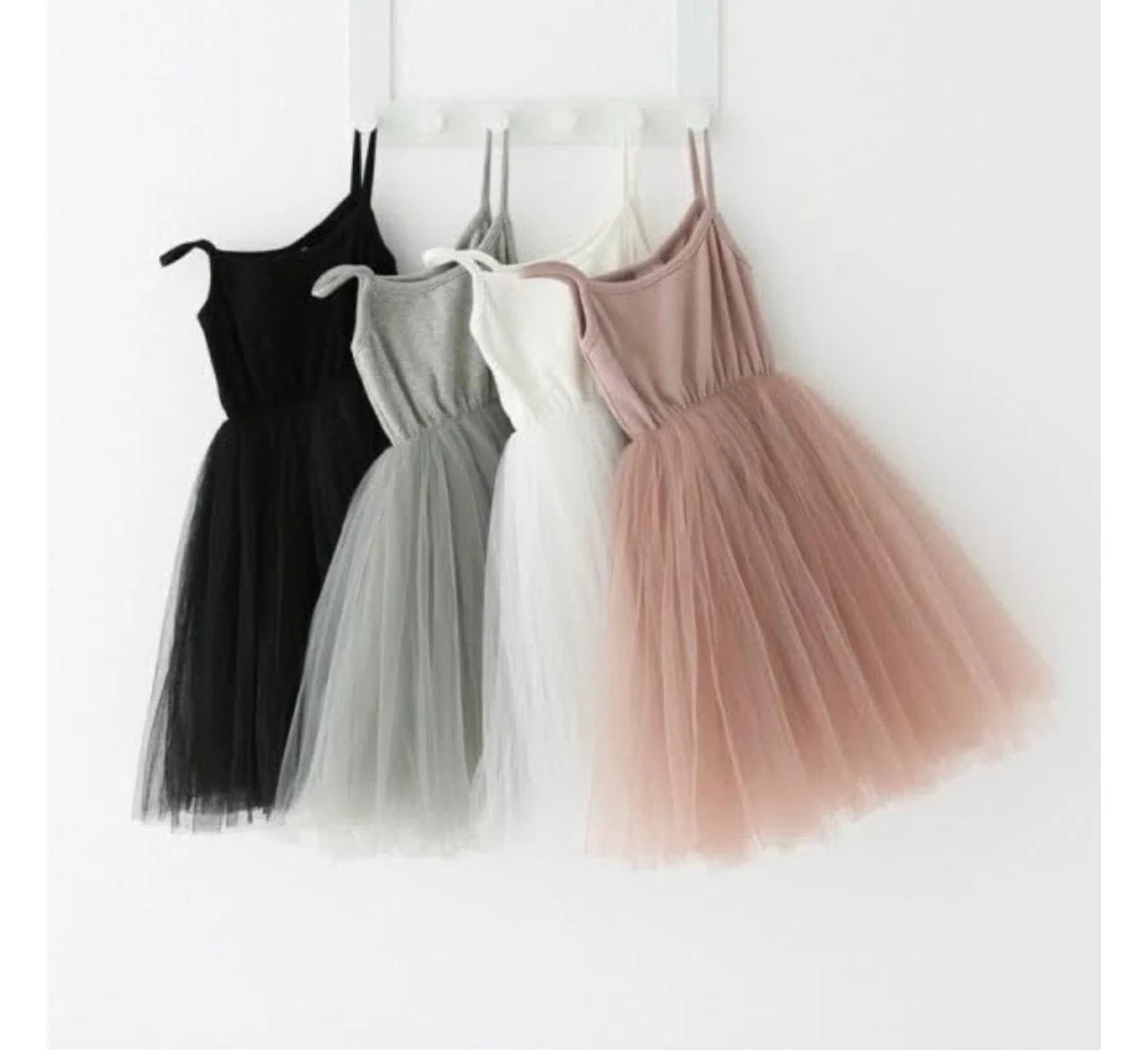 Mila - Grey Singlet Dress with Tulle Tutu