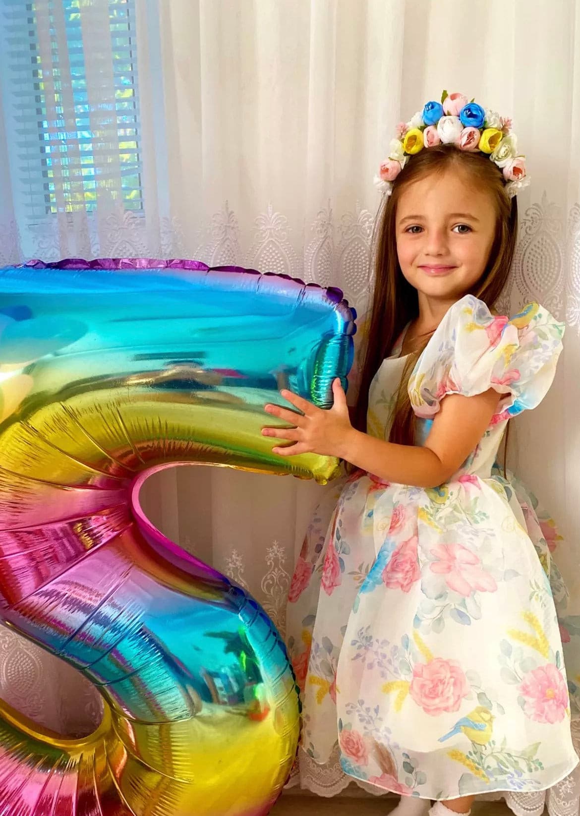 Floral Puff Sleeve Party Dress