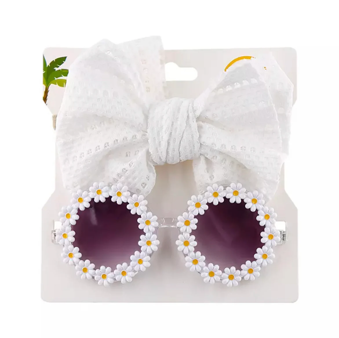 Daisy Sunglasses & Headband Bow Set