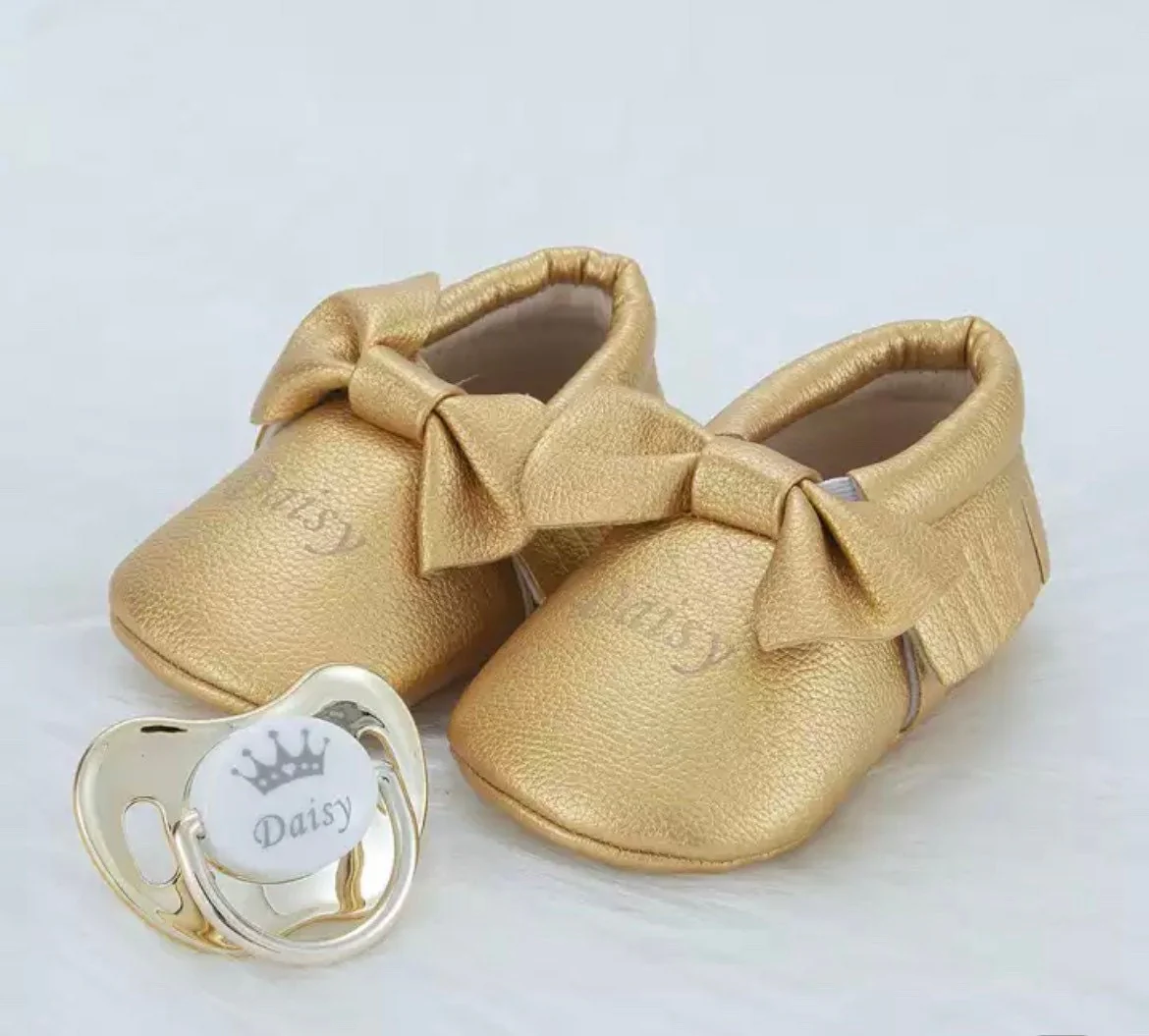 Newborn Baby Gift , Handmade Custom Pacifier, Personalised Baby Gift , Personalised Baby Hamper, Personalised Newborn Set , Newborn shoes