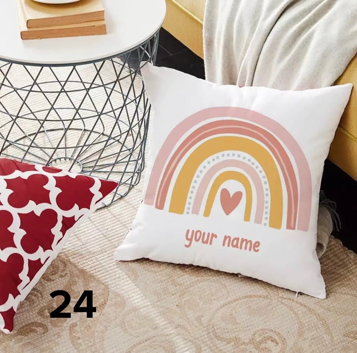 Personalised Rainbow Name Pillow