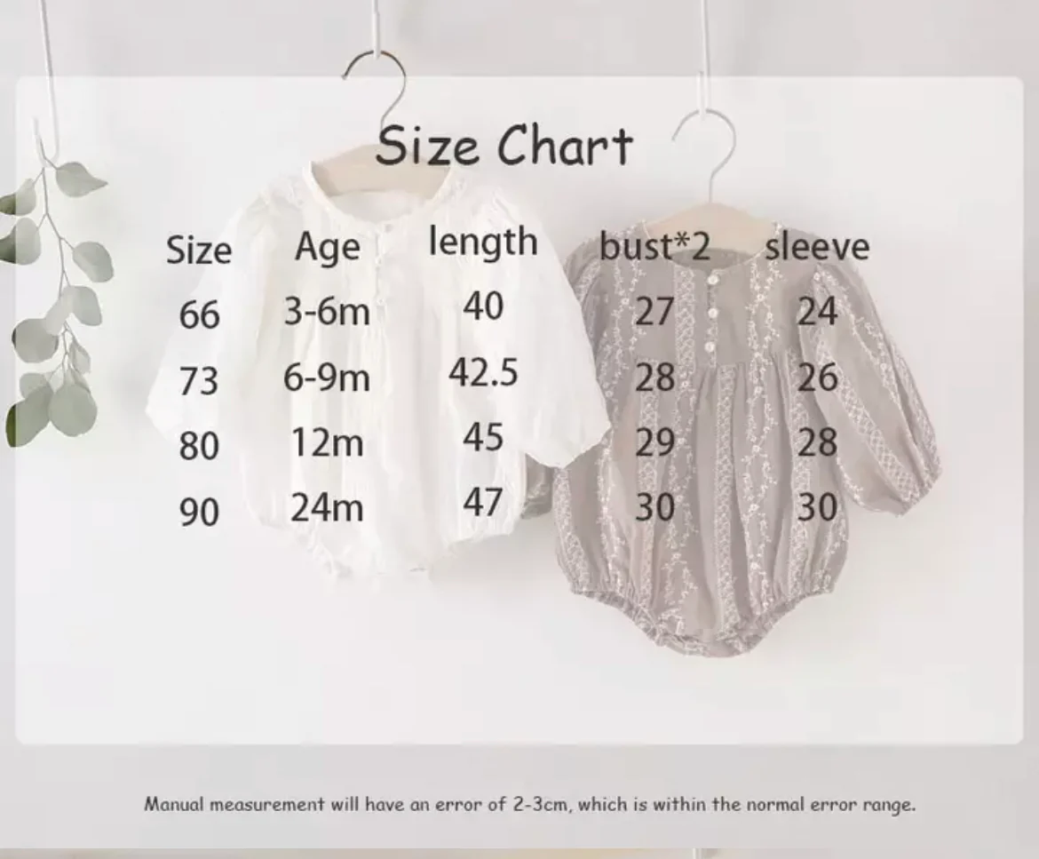 Giselle - Embroidered Romper - Long Sleeve