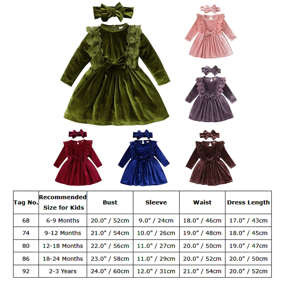 Velvetine - Winter Girls Velvet Dress Set