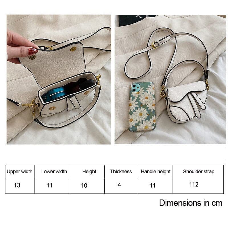 Toddler Girls Designer Bag - Mini Saddle Bag