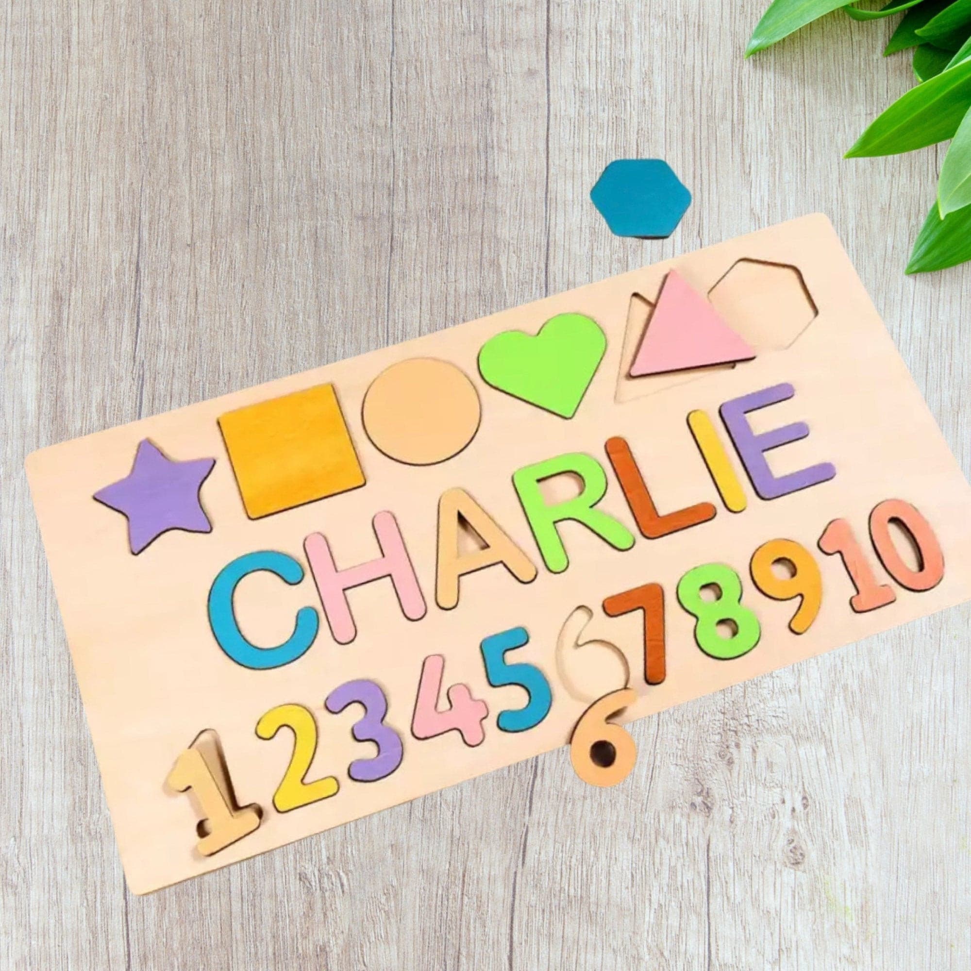 Wooden Name Puzzle Toy  - personalised Montessori gift