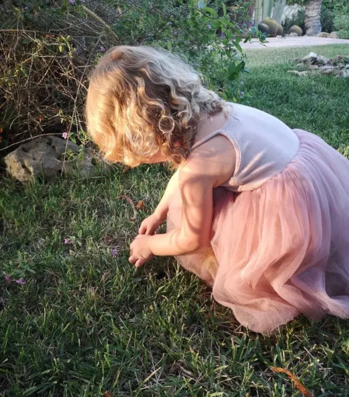 Mila - Dusty Pink Singlet Dress with Tulle Tutu