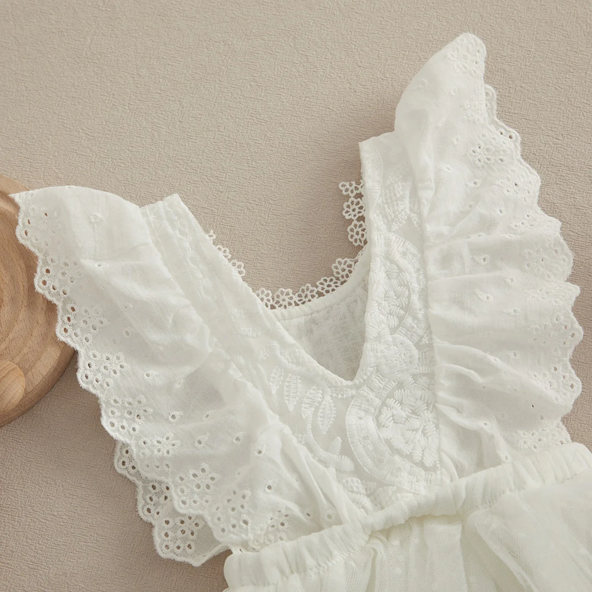 Mara - Baby Girl Tulle & Lace Dress Romper