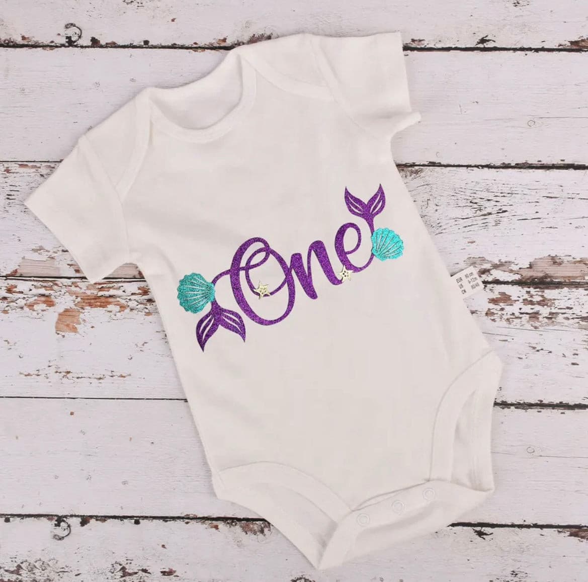 Mermaid First Birthday Tutu One Romper