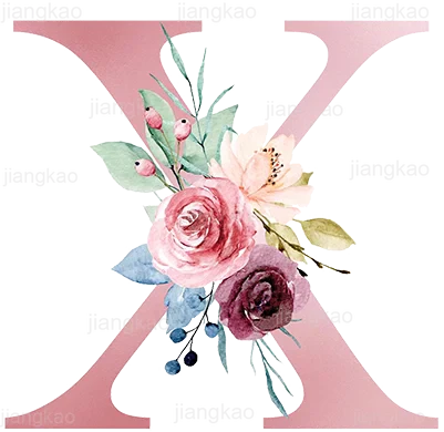 Personalised Pillow Cases Custom Initial Flower with Name Cushion Cover