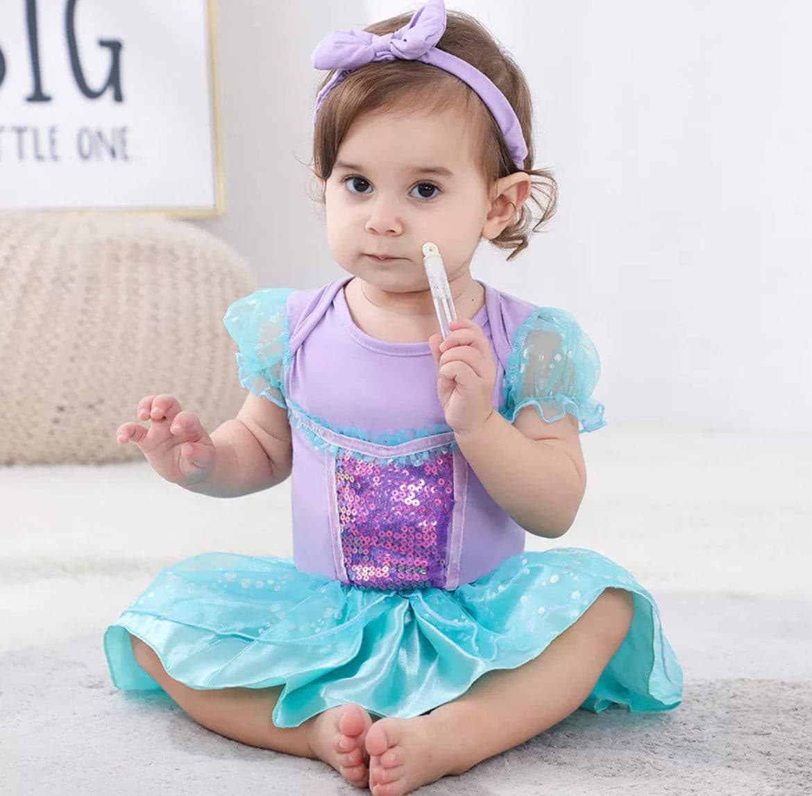 Mermaid Disney Costume Romper for Baby Girl Romper - Mermaid A
