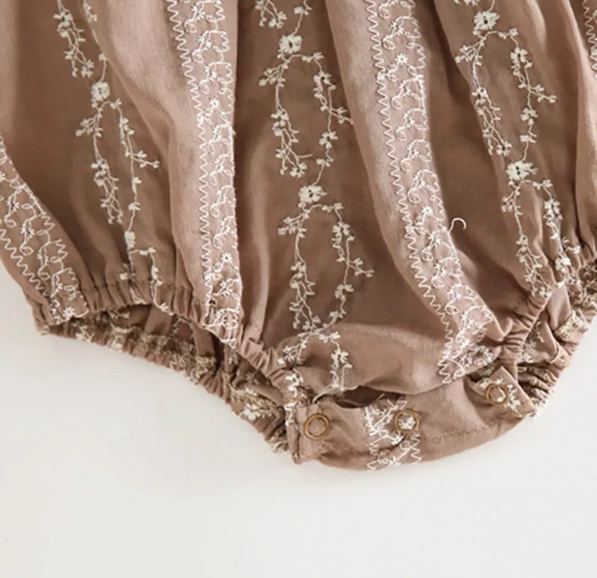 Giselle - Embroidered Romper - Long Sleeve