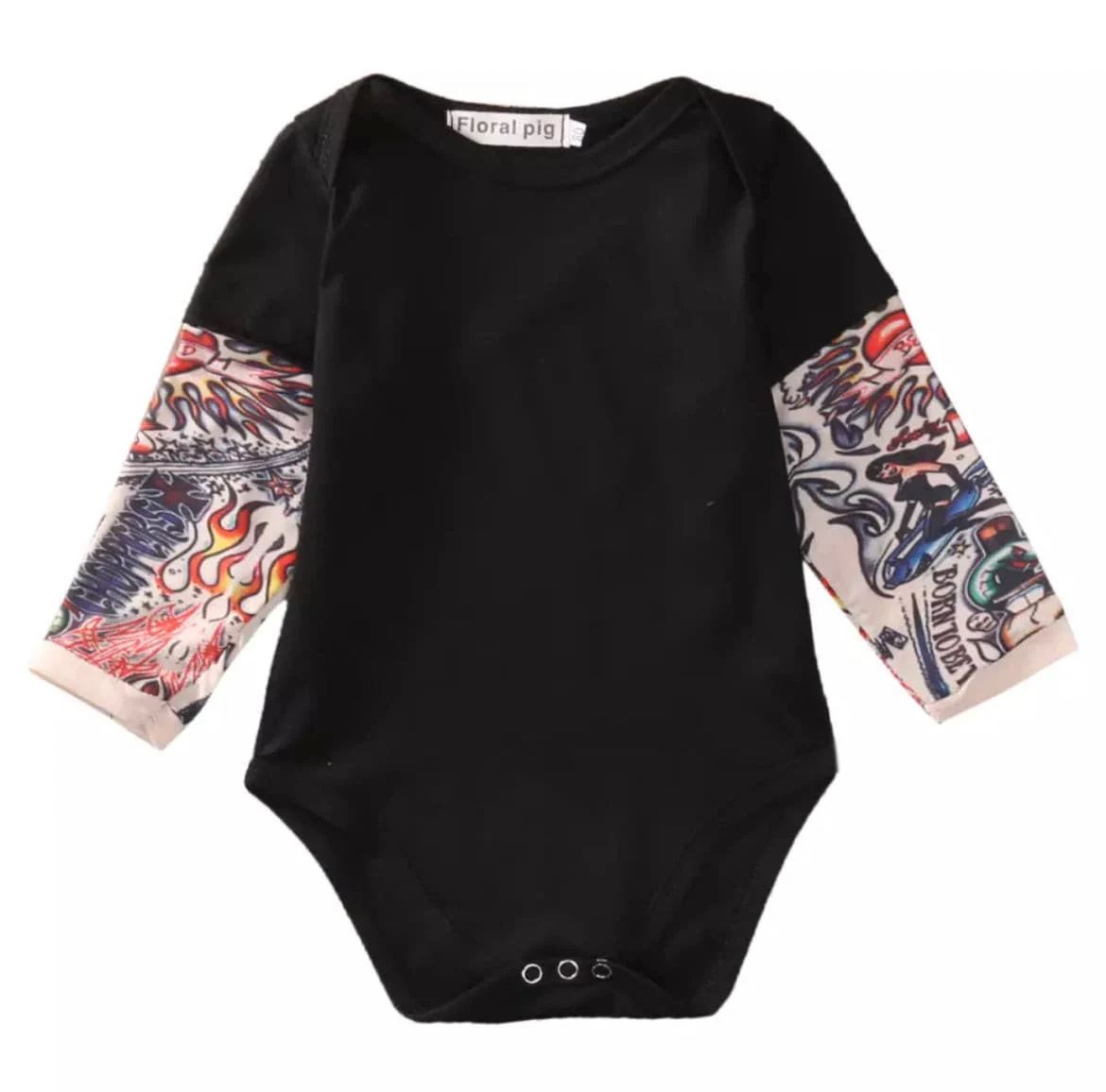 Baby Tattoo Onesie - Black