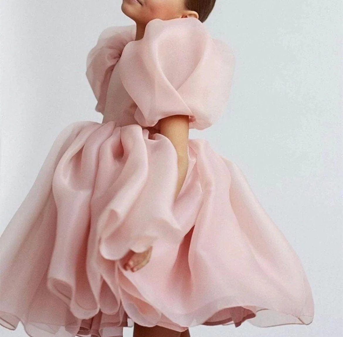 Girls Princess Dress with Puff Sleeves Dress, 1T -10Y