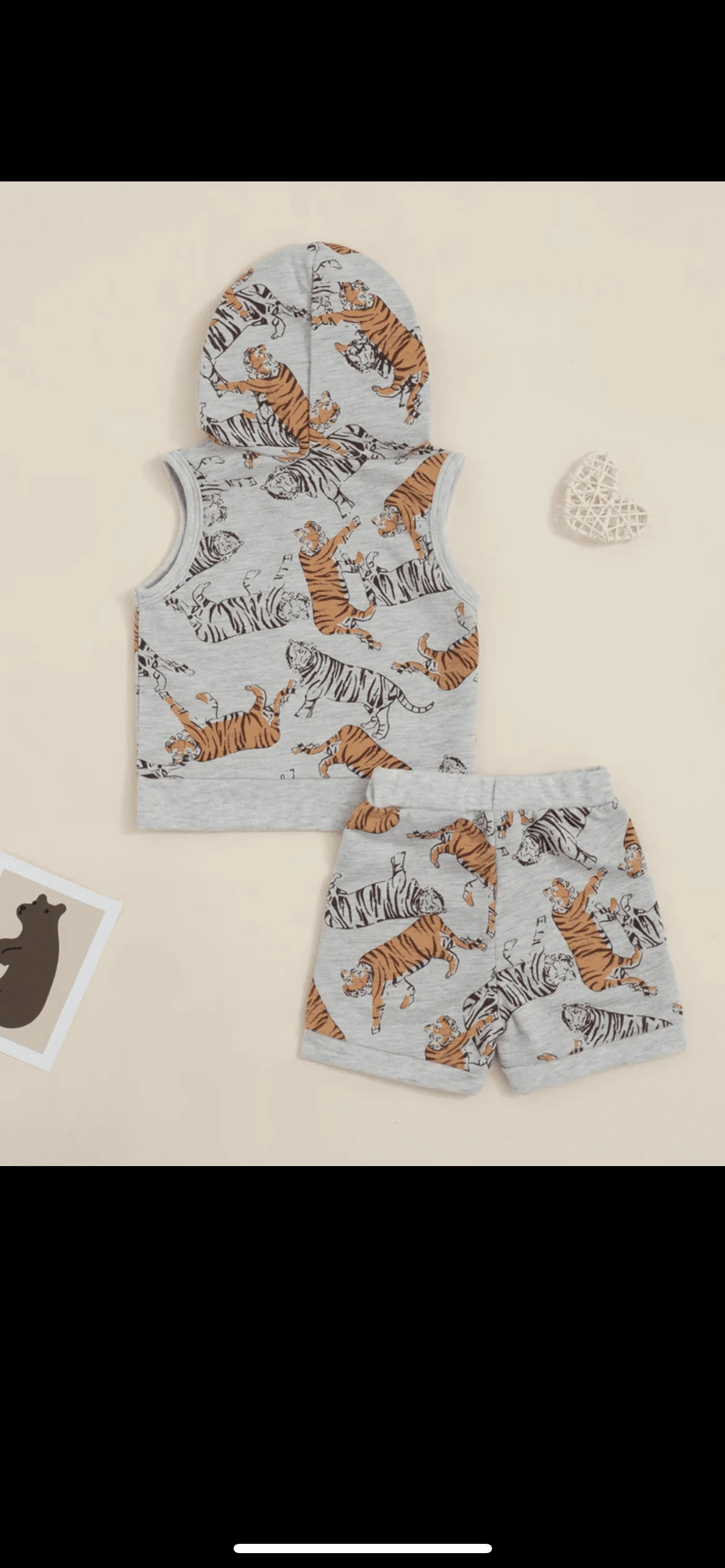 Boys Tiger Hoodie Set